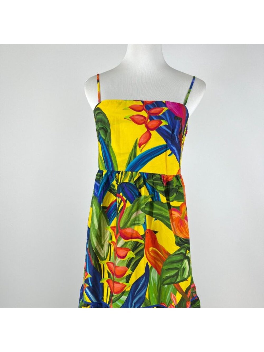 NWOT Farm Rio Cotton Bright Nature Maxi Sundress Multicolor Size M - Picture 3 of 15